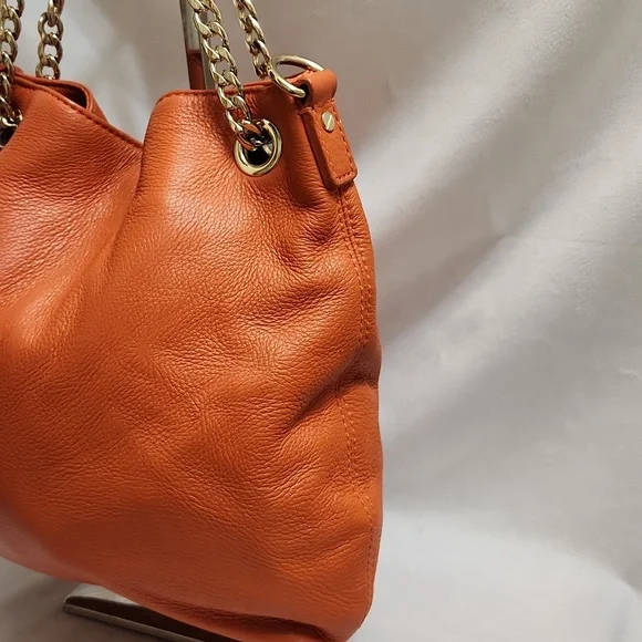 MICHAEL Michael Kors Orange Shoulder Bag with Chain Strap - Picture 8 of 16